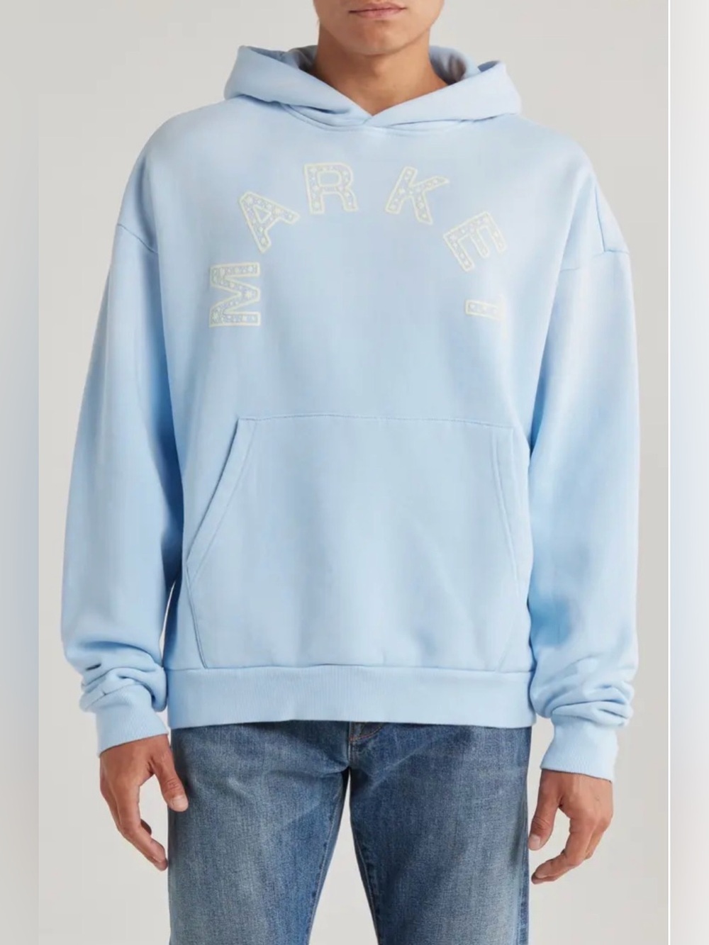 Market Starry Arc Logo Cotton Graphic Hoodie Small